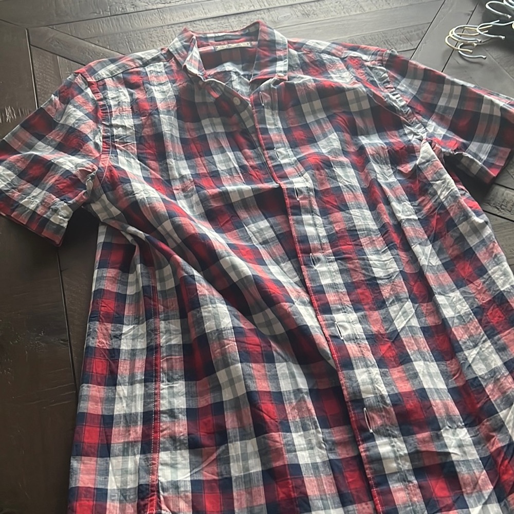 Rye Mens Short Sleeve Button Down- M
